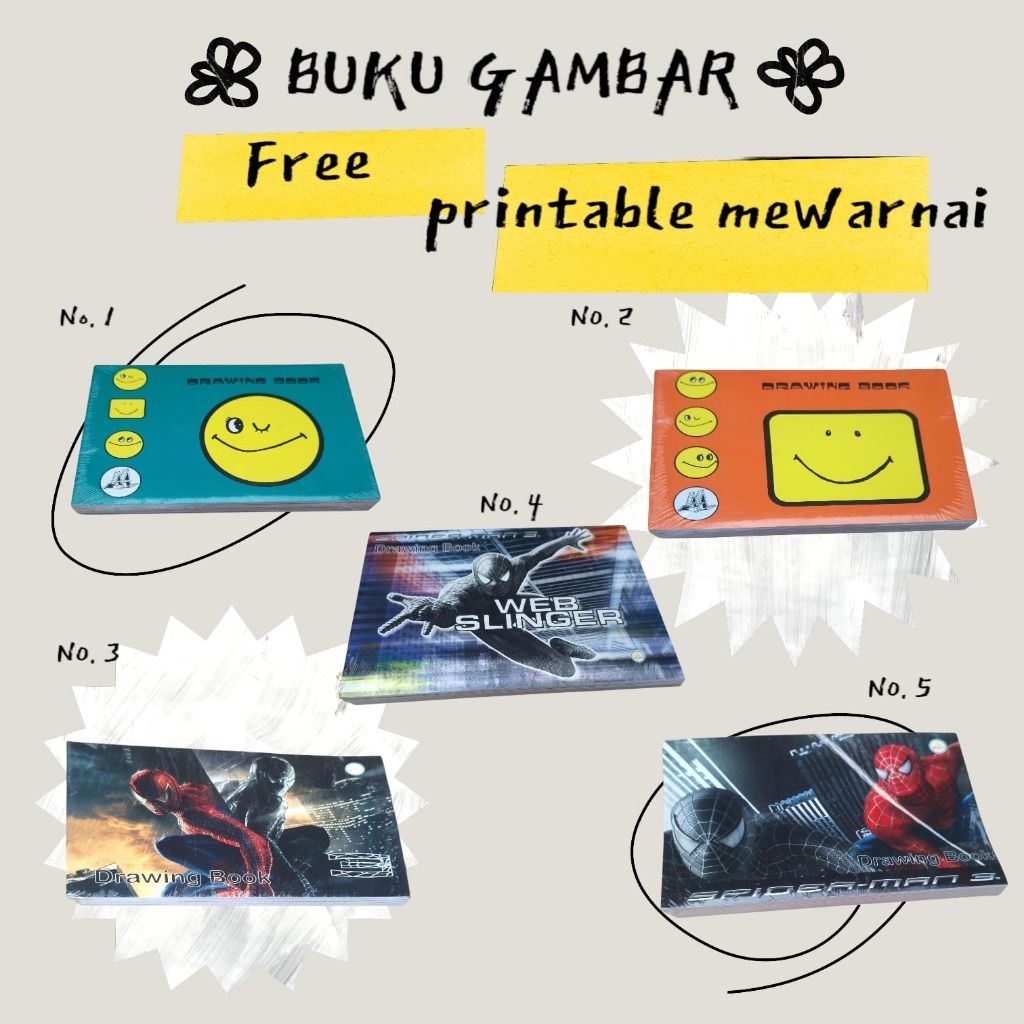 

Buku Gambar B5 Lucu Karakter (Drawing book)