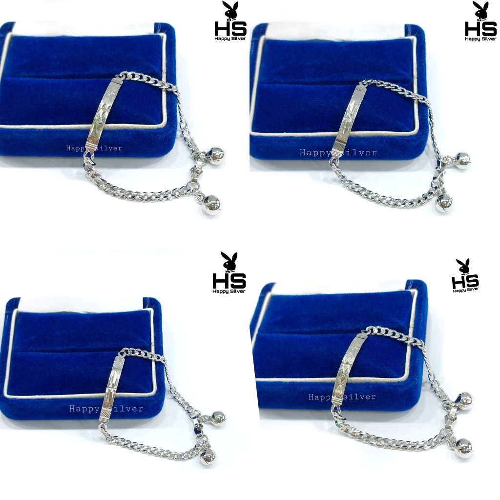 Gelang Tangan Anak perak asli 925 lapis emas - Model Gelang Tangan Rantai Sisik Naga Plat Ukir - Per