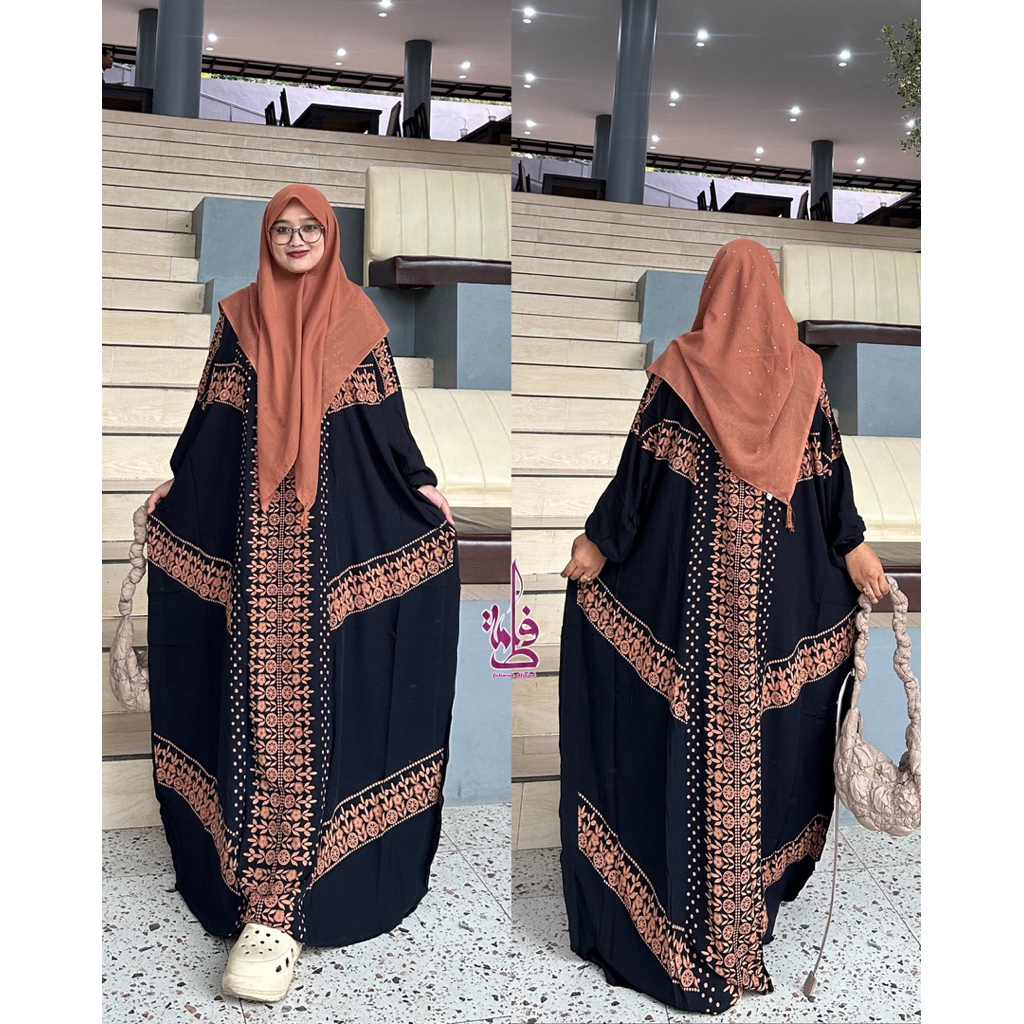 Gamis kaftan Motif Jazil Rayon Super Premium Jumbo Abaya Kaftan Busui Pekalongan