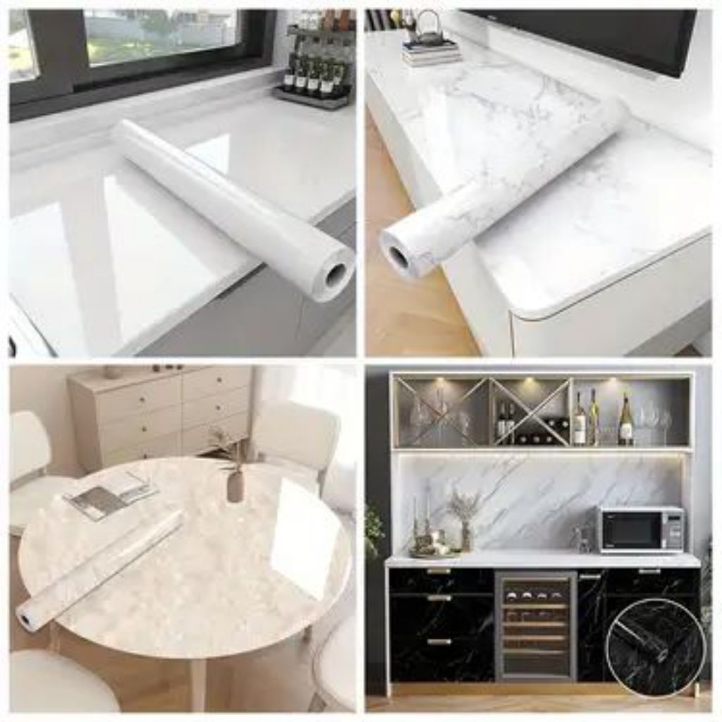 Stiker Marble Gossy Kayu Dan Dinding Anti Minyak Dan Air