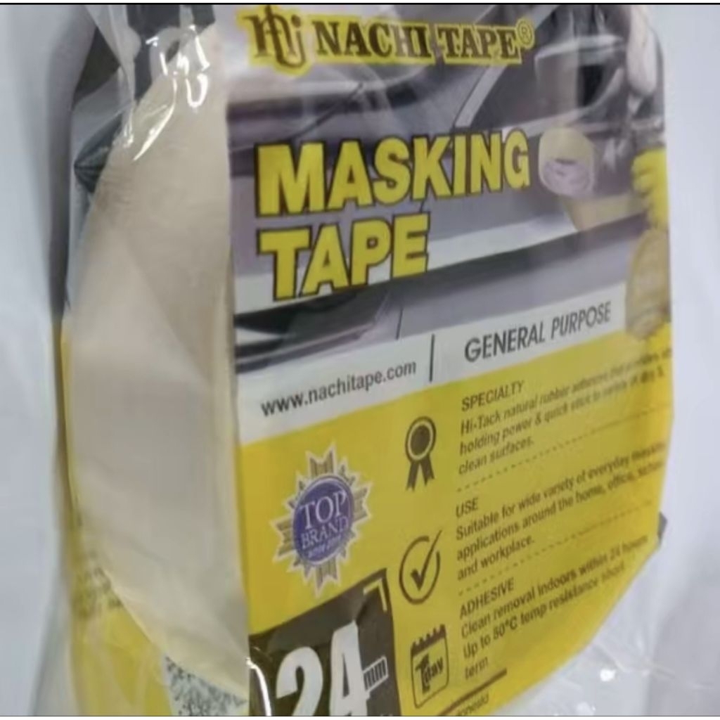 

Isolasi Kertas 1 inch 1" 1inch Nachi Masking Tape 24mm x 20 Yard