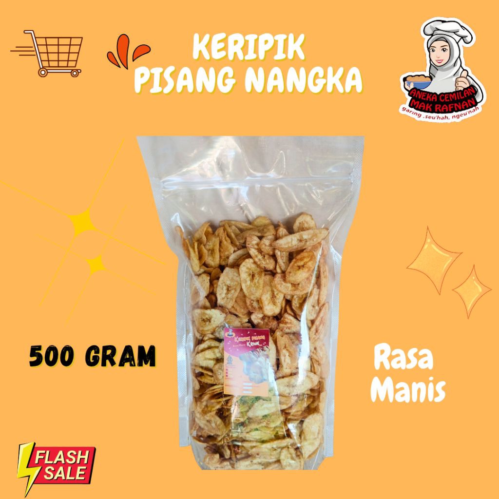 

Keripik Pisang Nangka Gurih enak Renyah Fresh rasa manis 500g