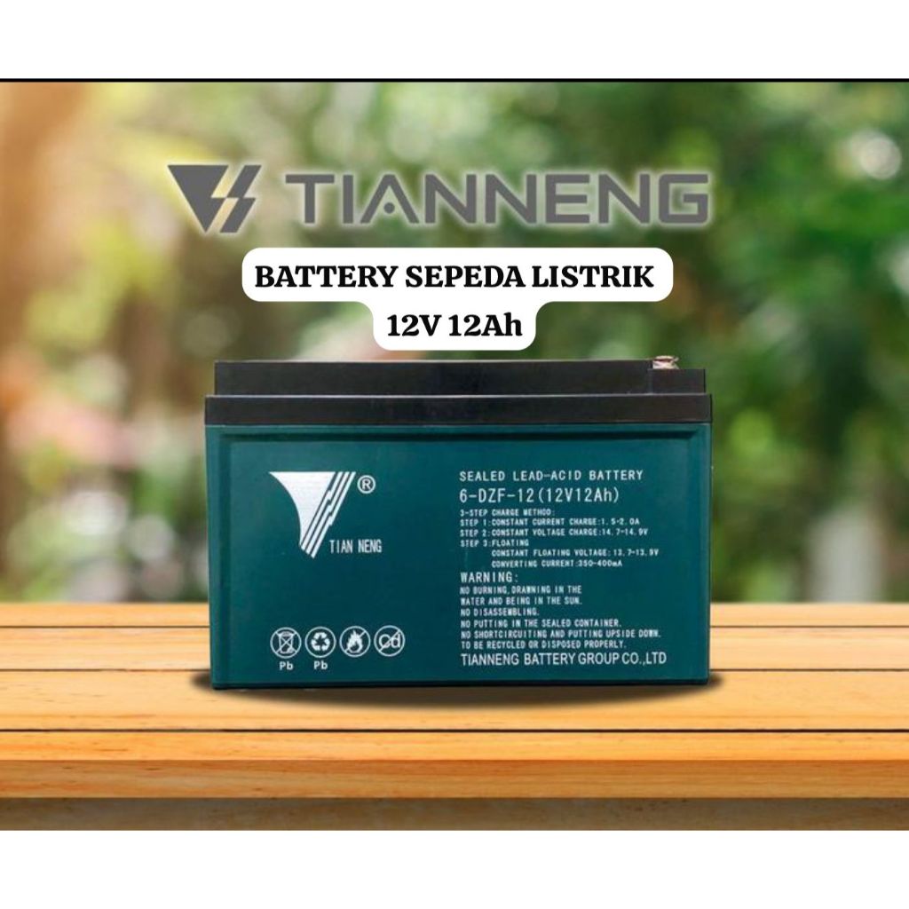 (BATAM) Batre Aki Battery Batre Aki Sepeda Listrik 12V 12Ah TIAN NENG 6-DZF-12