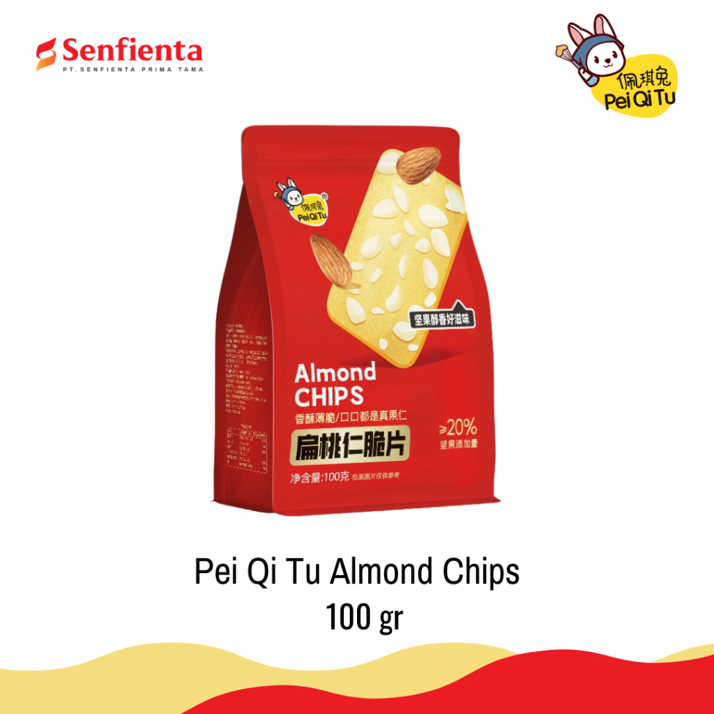 

Pei Qi Tu Almond Chips 100gr | Lidah Kucing Premium | Kacang Almond