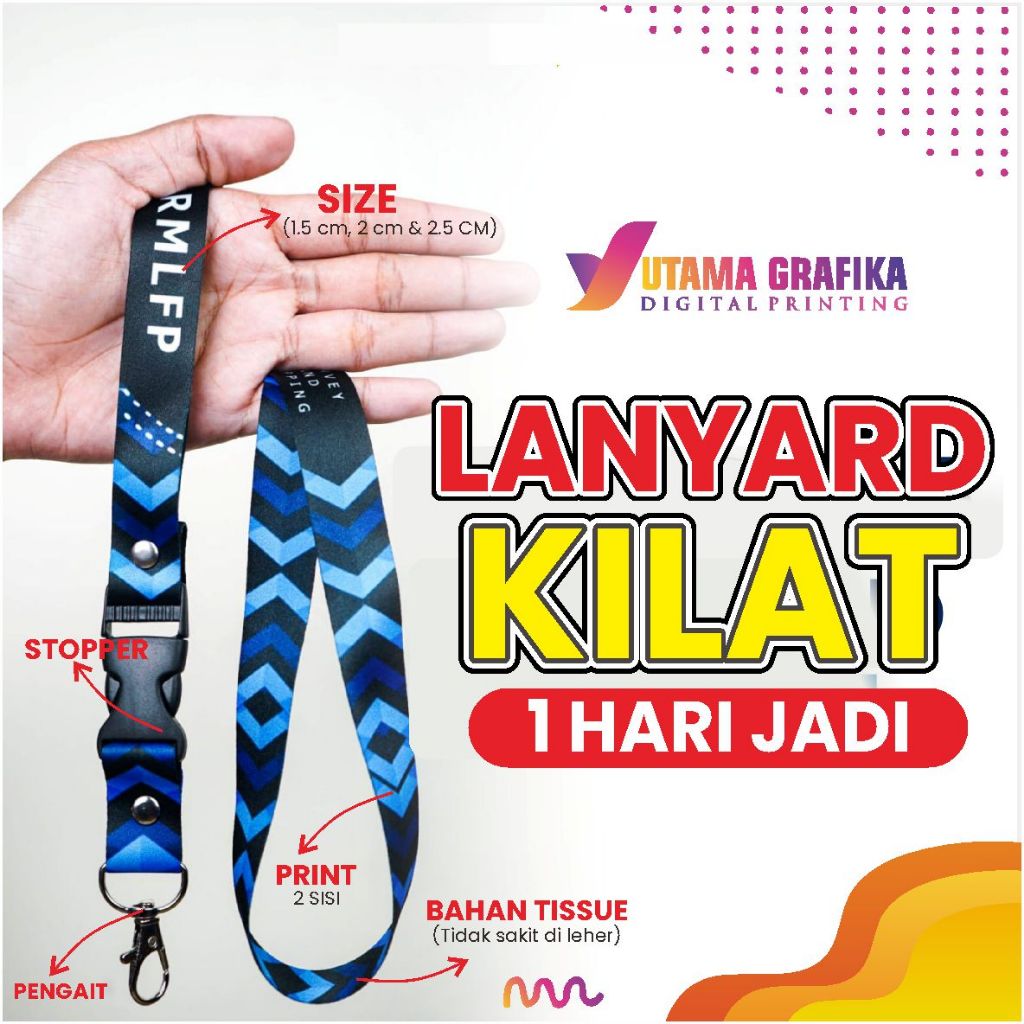 

( ) LANYARD ID CARD CUSTOM 2 CM 2 SISI/CETAK LANYARD PRINTING SUBLIM/CETAK TALI LANYARD ID CARD/GANTUNGAN ID CARD DESAIN SUKA SUKA