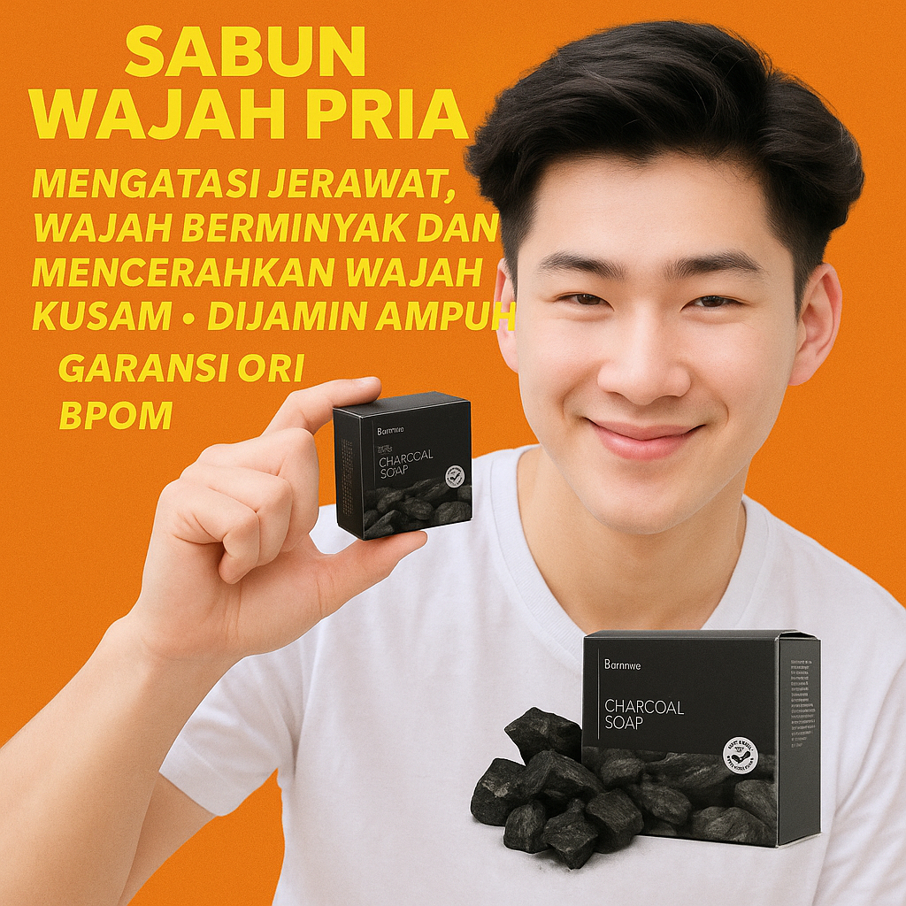 Sabun Pencerah Wajah Pria BPOM Mencerahkan Wajah Kusam Membersihkan Komedo Mengobati Jerawat