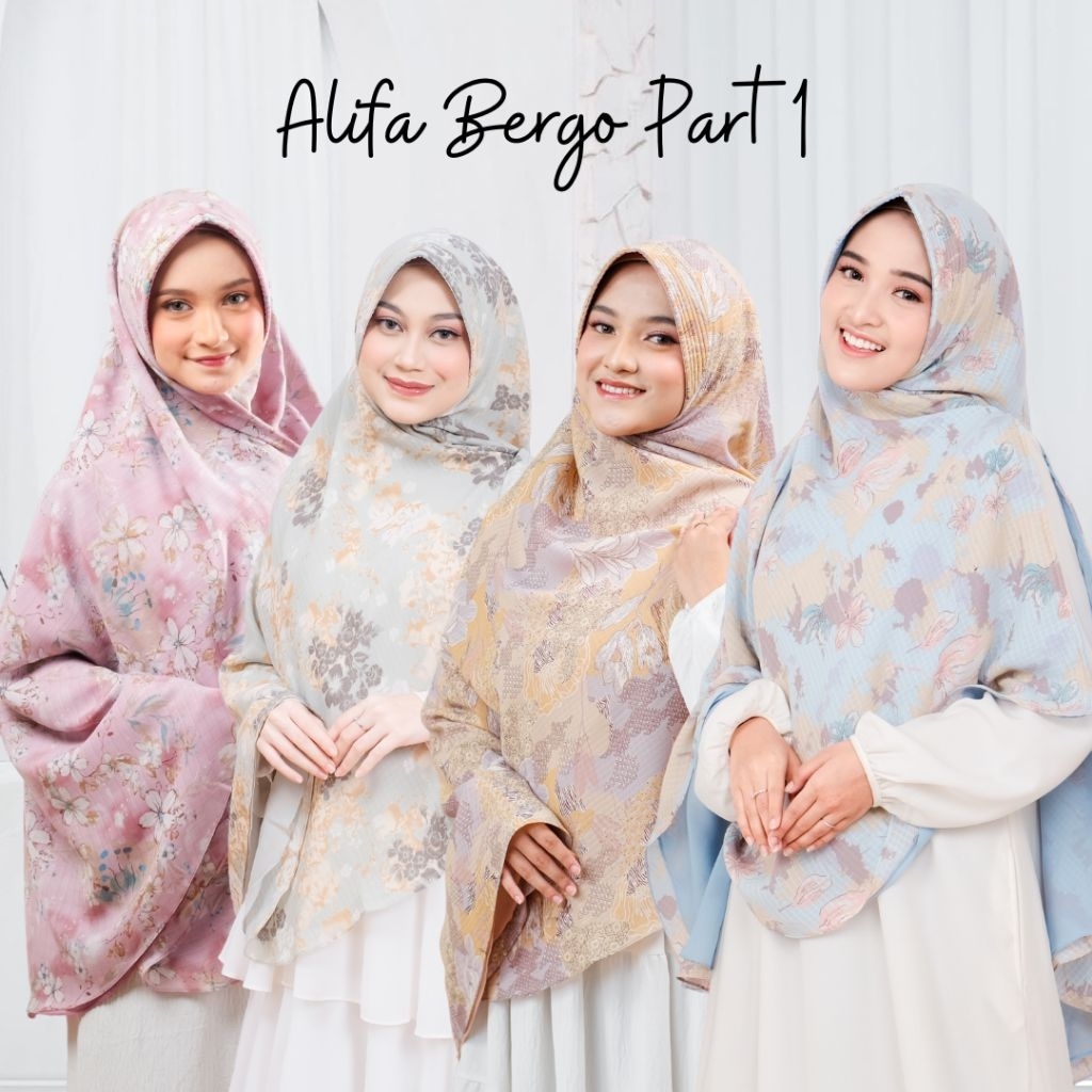 alifa bergo motif part 1 / jilbab motif bolak balik / bergo syari - by iva's