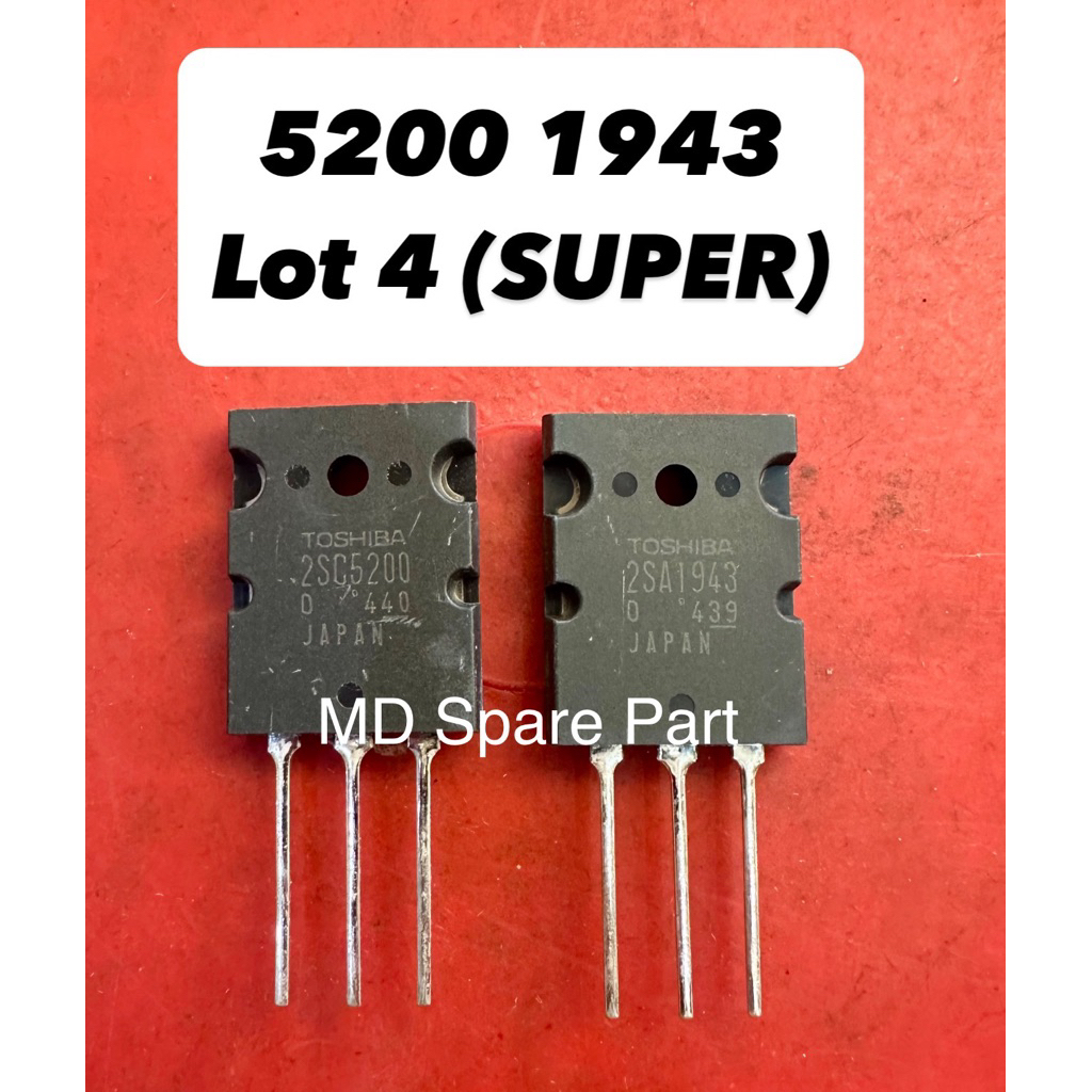 TRANSISTOR TOSHIBA 5200 1943 LOT 4 SUPER ORIGINAL