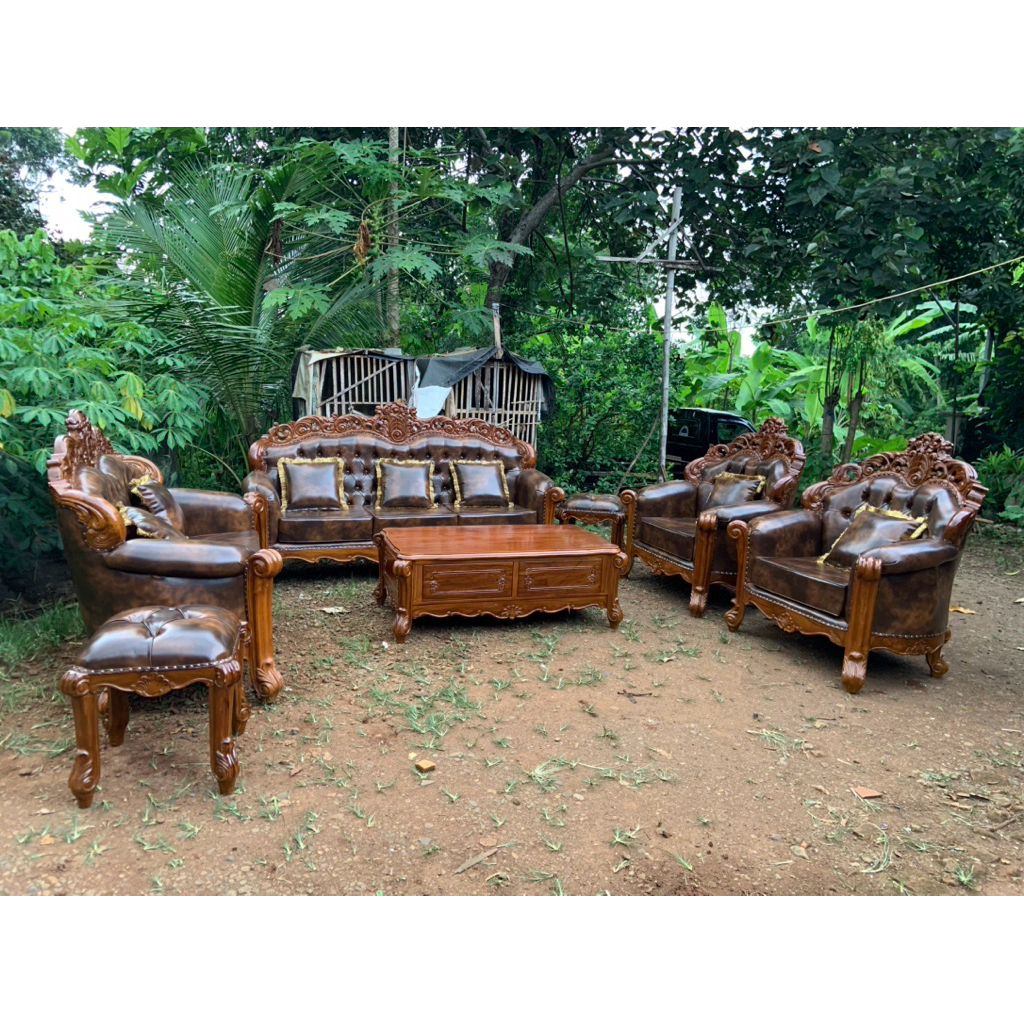 set kursi tamu ukir mewah / luxury chair house / kursi tamu ukir / sofa ukir mewah