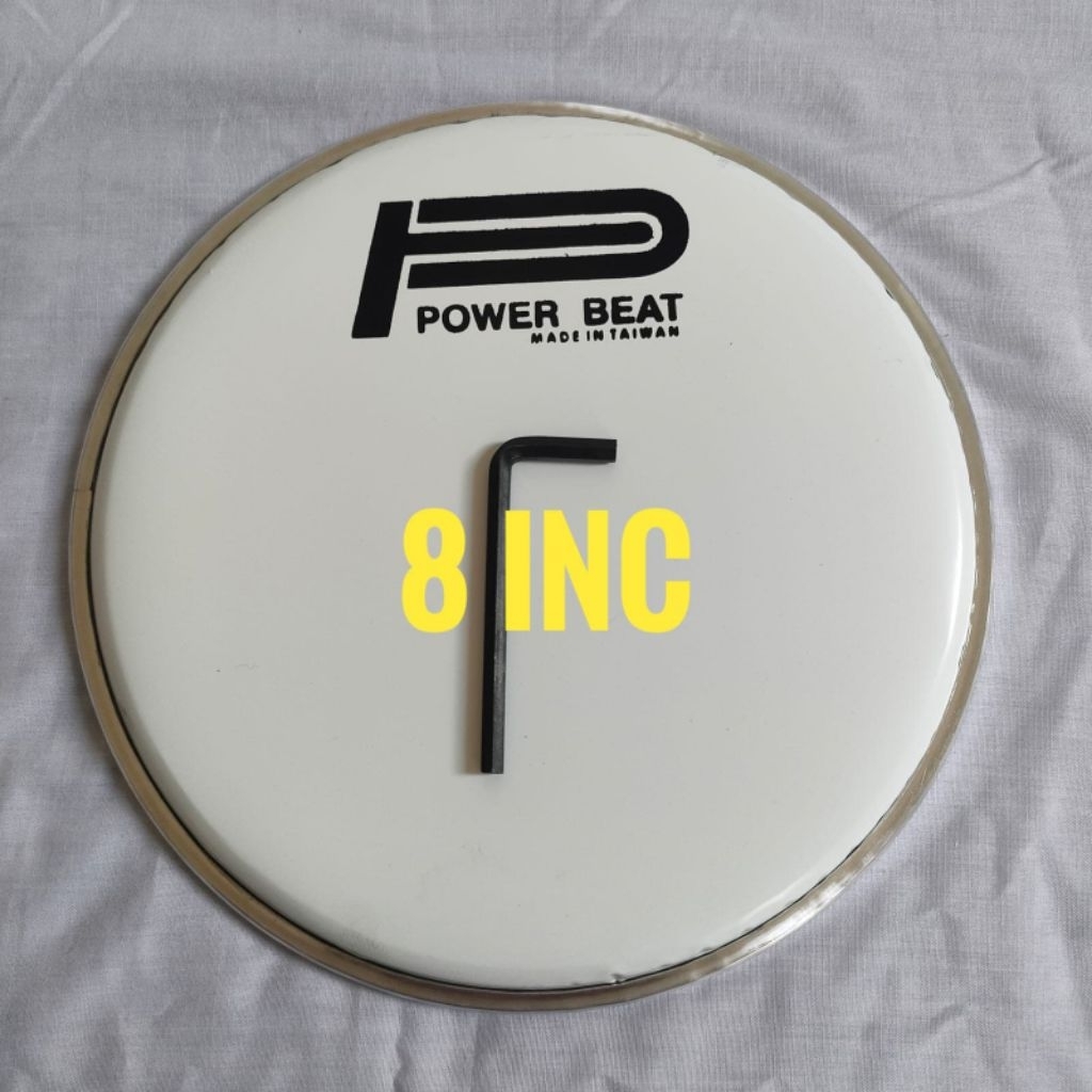 MIKA DARBUKA TERMURAH POWER BEAT 8 INC PUTIH GRATIS KUNCI L