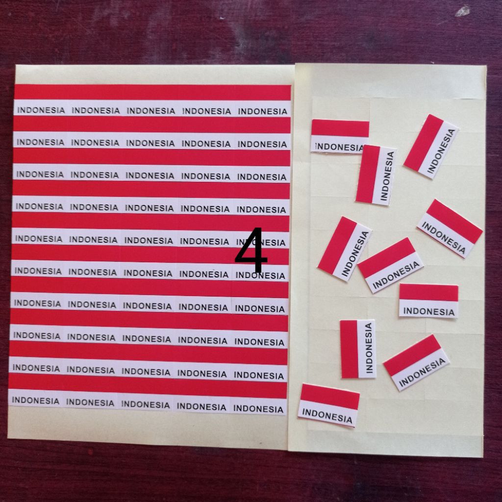 

50pcs Sticker Pipi Merah Putih Indonesia uk20x30.