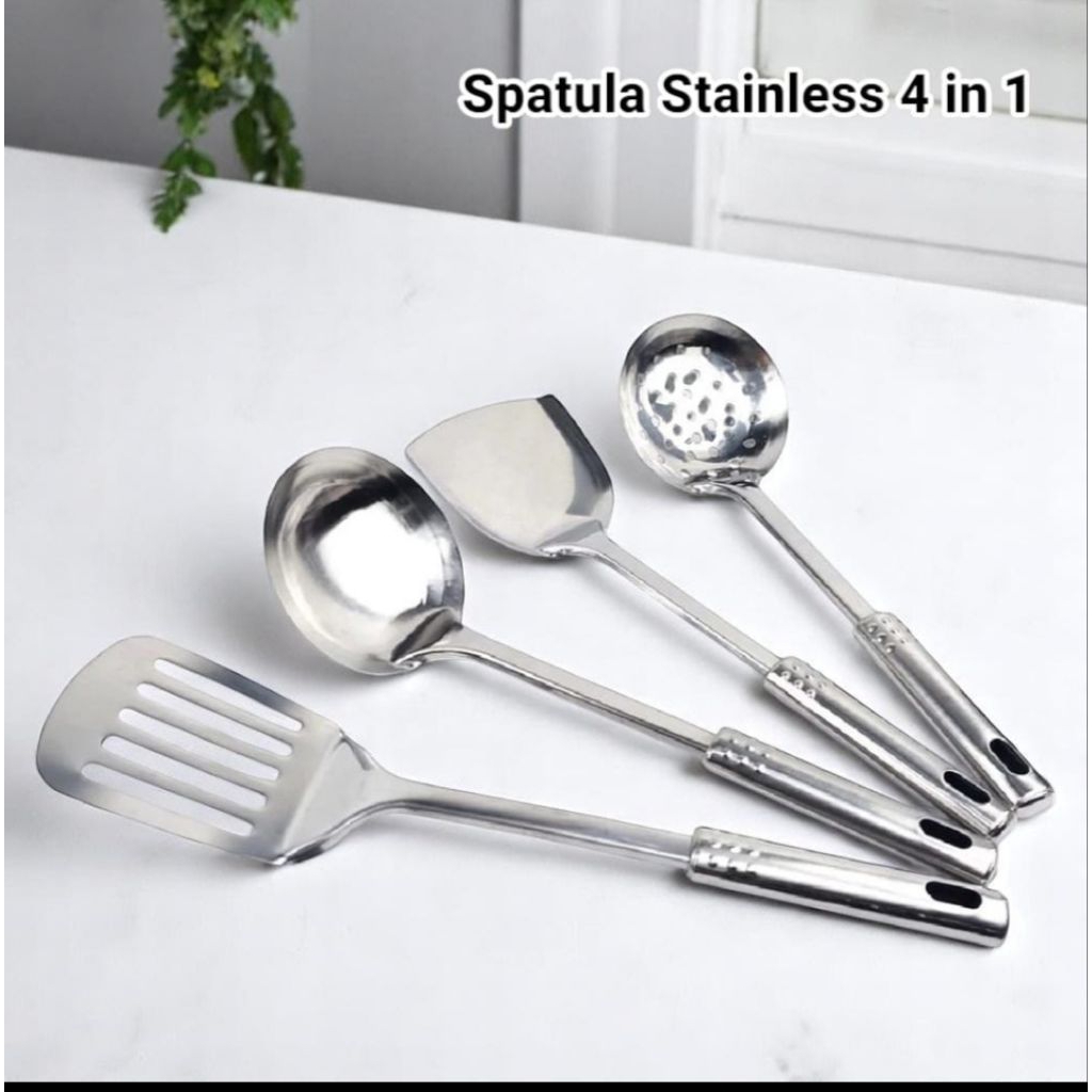 SPATULA STAINLESS STEEL SET 4 IN 1 KITCHENWARE KOMPLET