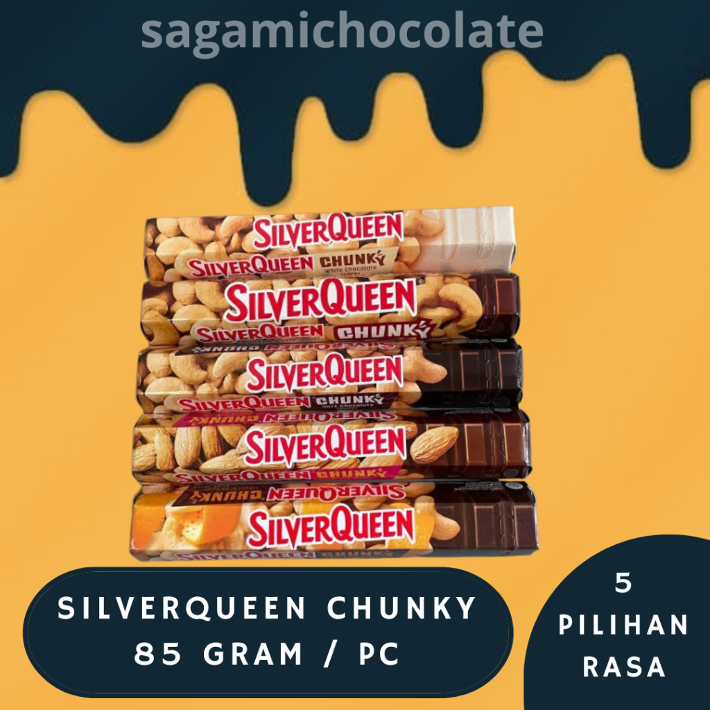 

SILVERQUEEN CHUNKY BAR 85 GR - COKELAT SILVER QUEEN CHUNKY BAR ( 1 PC )