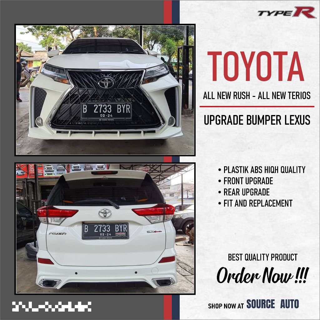 Toyota All New Rush - Daihatsu All Terios Upgrade Bumper Lexus