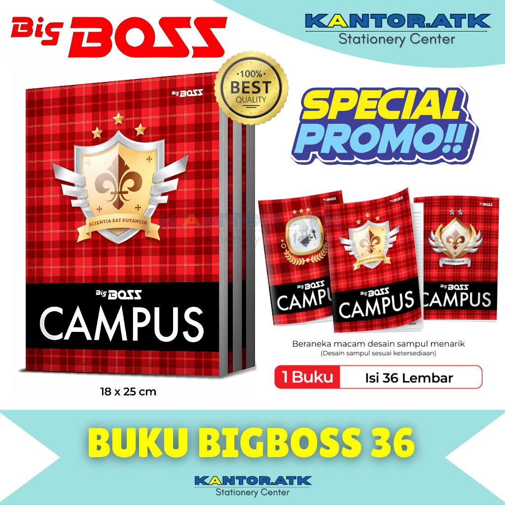 

(10Pc) Buku Tulis Campus BIGBOSS 36 Lembar / Buku Campus BESAR