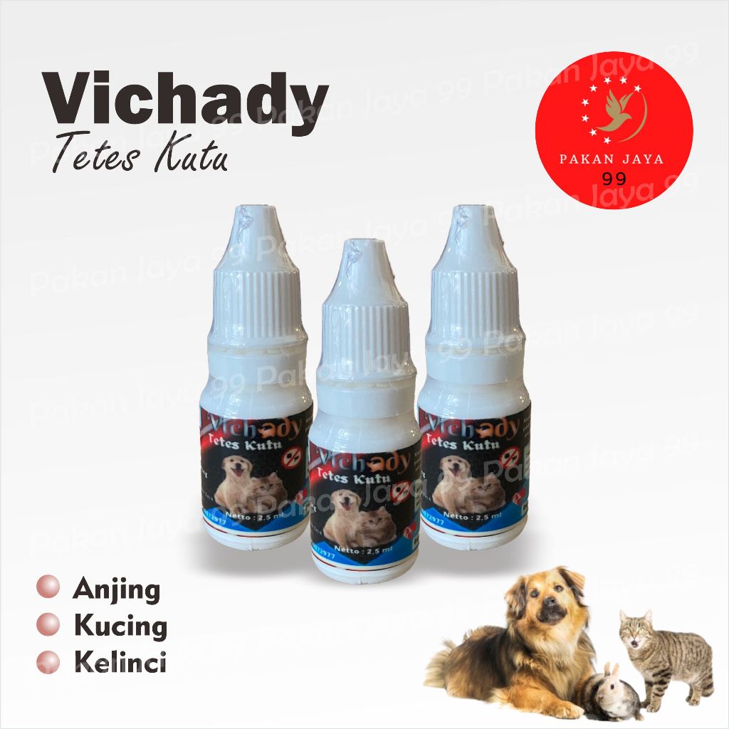 READY VICHADY 2.5 ML VICH ADY OBAT TETES KUTU KUCING ANJING HAMSTER KELINCI MENGOBATI KUTU