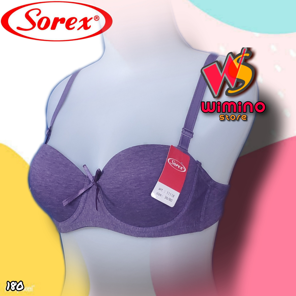 C180 Sorex Bra Wanita Dewasa dan Remaja Busa Ada Kawat Cup A Dua Pengait, Bra Kawat Sorex Size 32 34