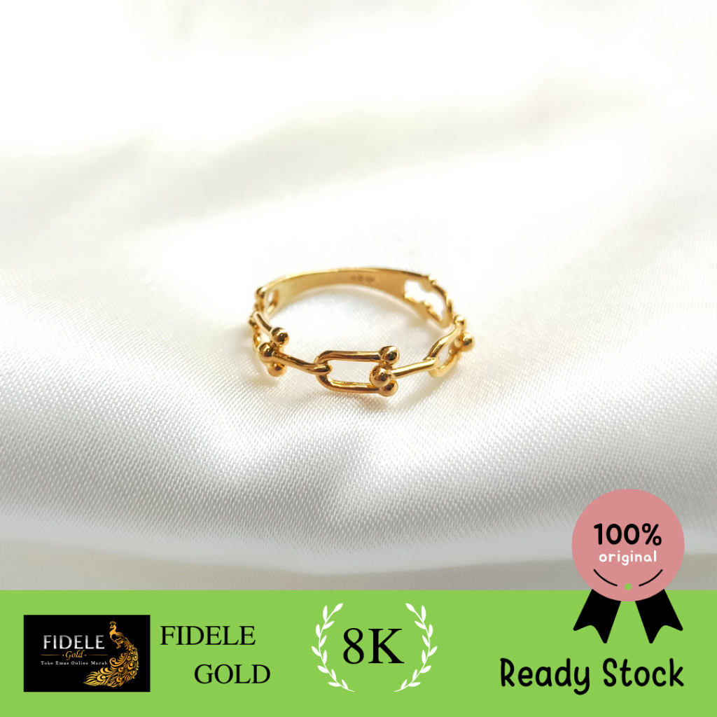 Cincin fashion wanita cincin emas asli toko surabaya 8k