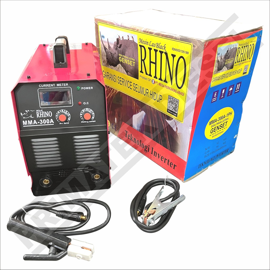 Mesin Las MMA 300 A RHINO 1Phase / Mesin Las Listrik Trafo MMA300A RHINO / Inverter Welding Mesin La