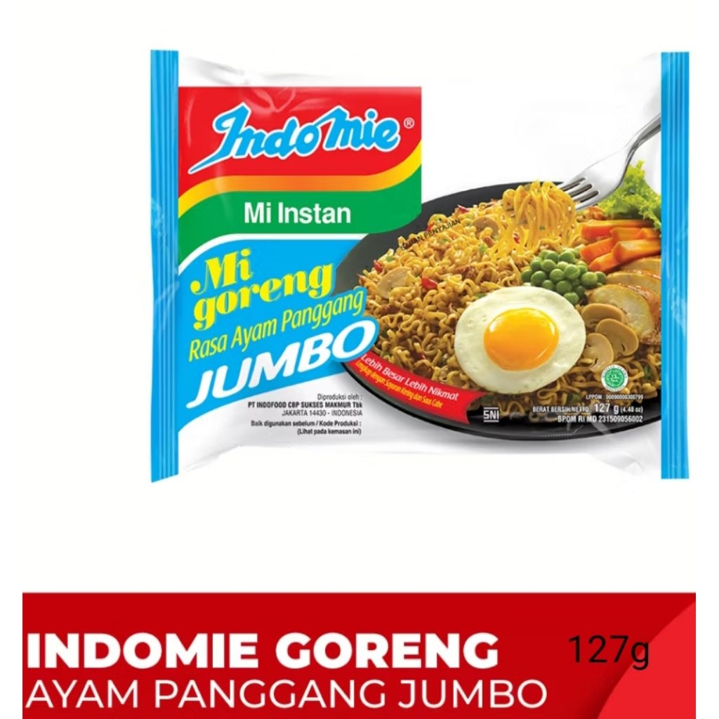 

Indomie goreng Rasa Ayam Panggang Jumbo / Mie Instan goreng Jumbo