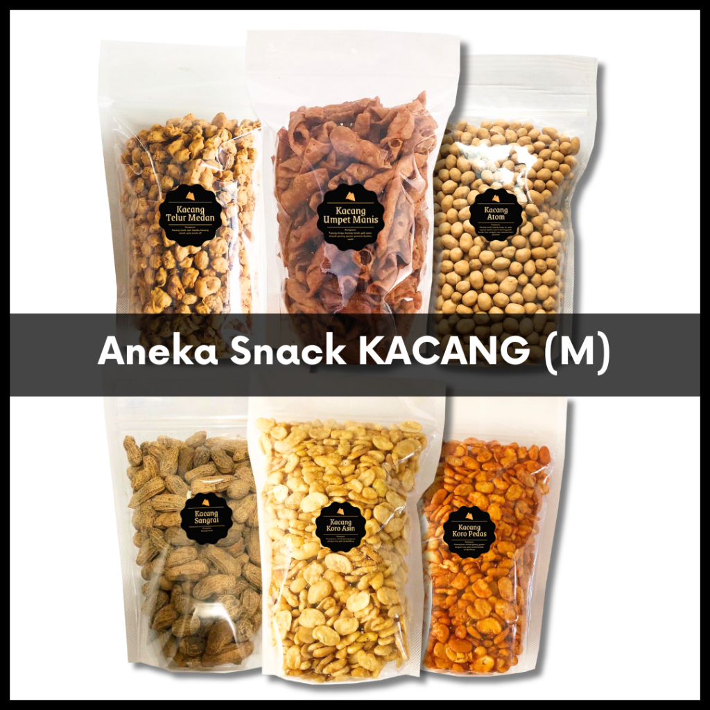

[DELISH SNACKS] Aneka Snack Kacang-Kacangan (M) / Kacang Cemilan Camilan Jajanan Enak Asin Gurih