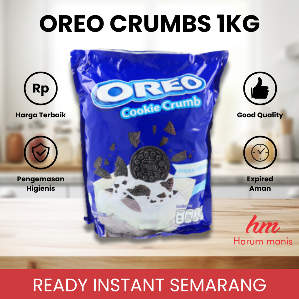 

Oreo Cookie Crumb / Bubuk Oreo Kasar Original 1kg Instant Semarang