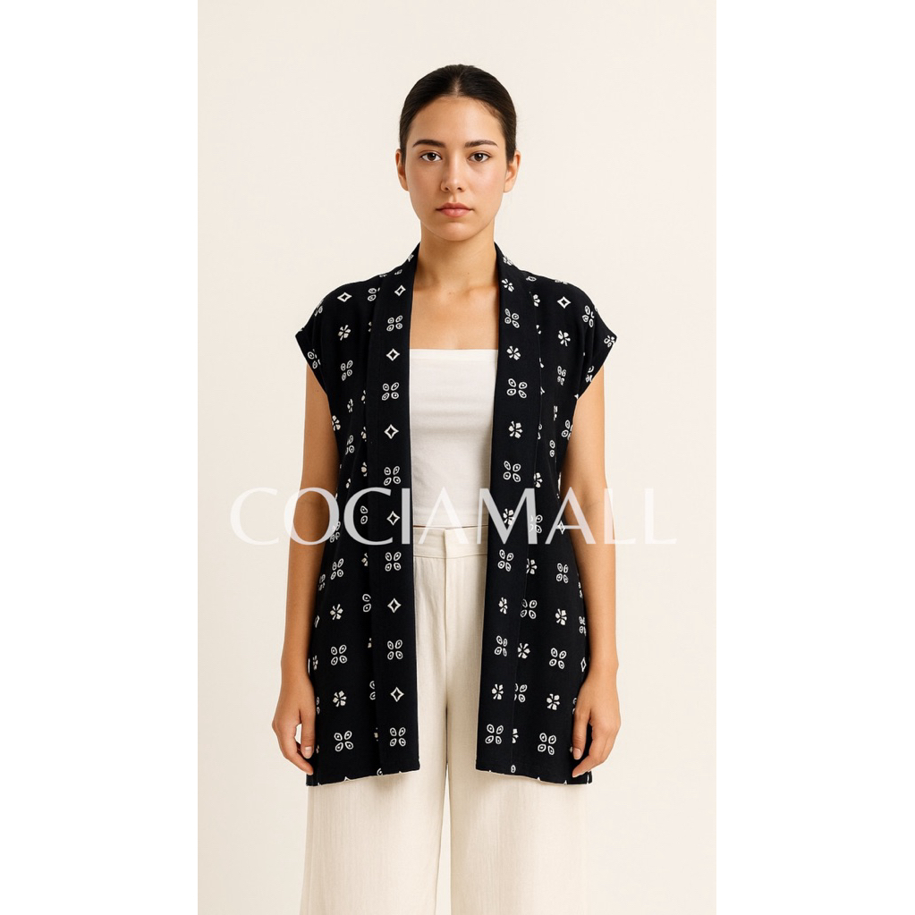 Rompi Outer Batik Wanita Terbaru Kekinian Allsize Ld 126cm Panjang 74cm Bahan Rayon Cap Handmade Sol