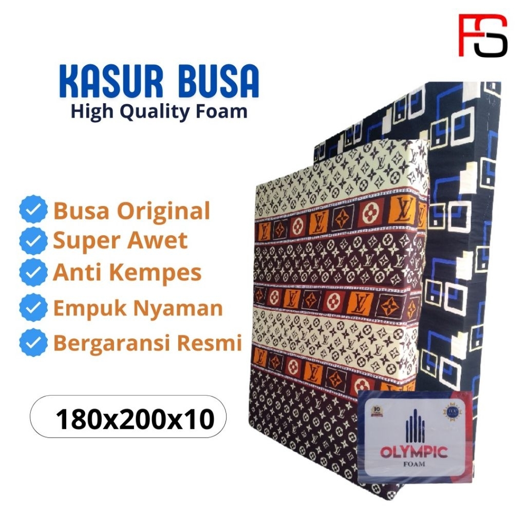 Olympic Kasur lantai busa Awet Praktis Anti Kempes Garansi Suplier Ukuran 180x200x10