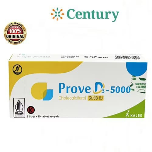 Prove D3-5000 IU 1 strip isi 10 Tablet / Prove D / Vit D 5000 / Vit d / Blackmores vit d/ nutrimax v