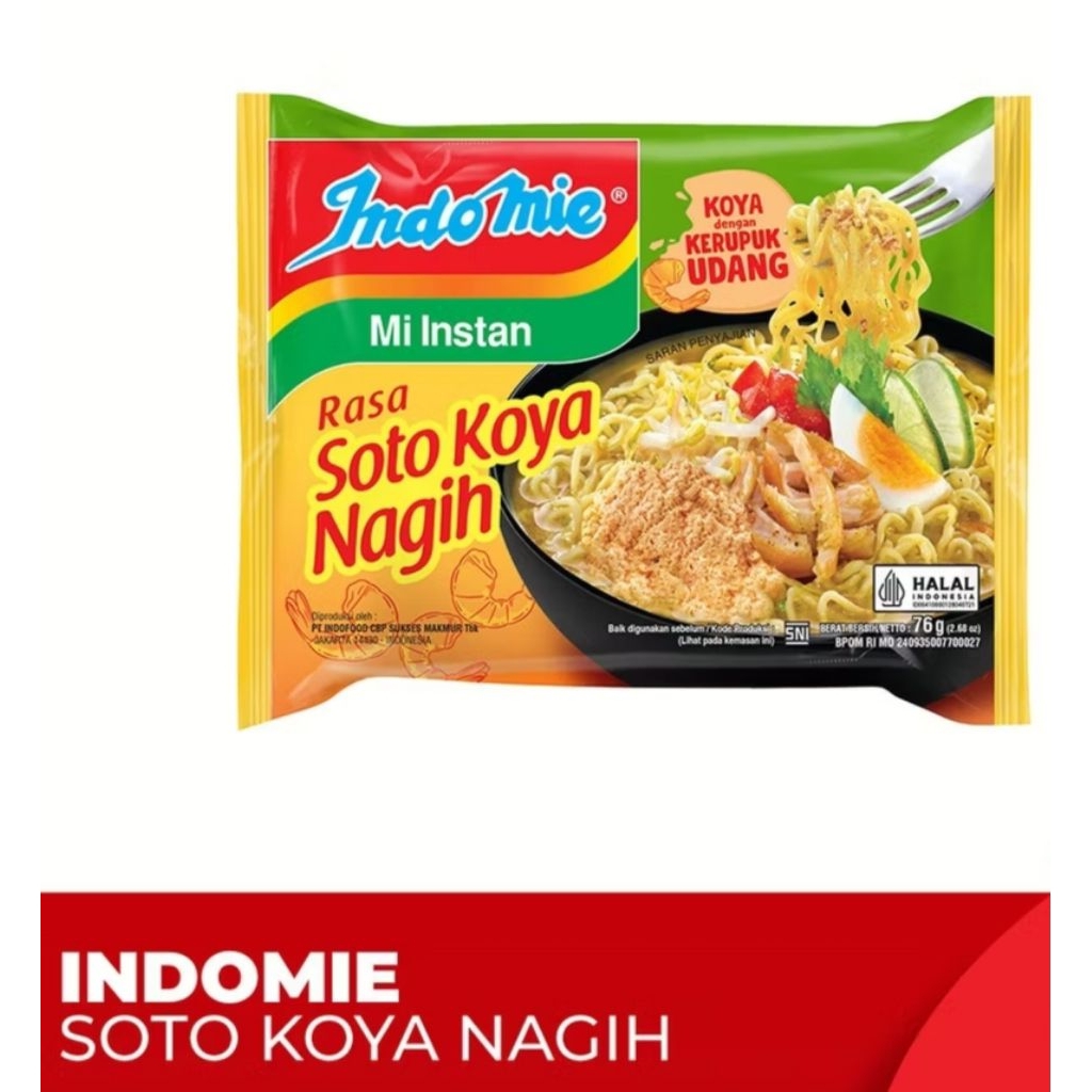 

Indomie kuah mi Rasa soto koya nagih / mie instan kuah