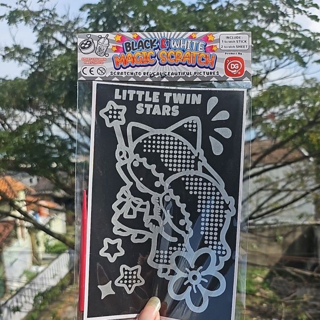 

mainan mewarnai arsir magic scratch black & white mainan edukasi