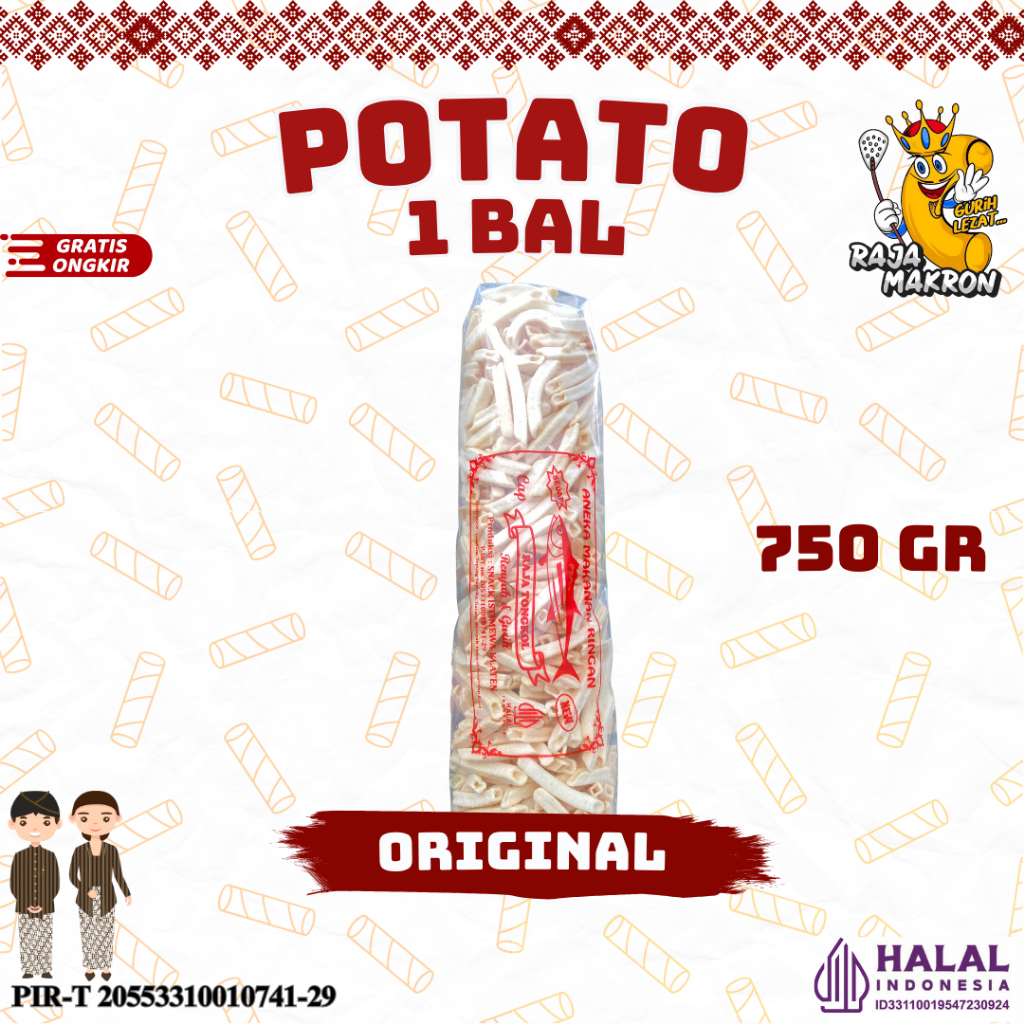 

POTATO CAMILAN 750gr 3 VARIAN RASA ORIGINAL, JAGUNG MANIS, BALADO