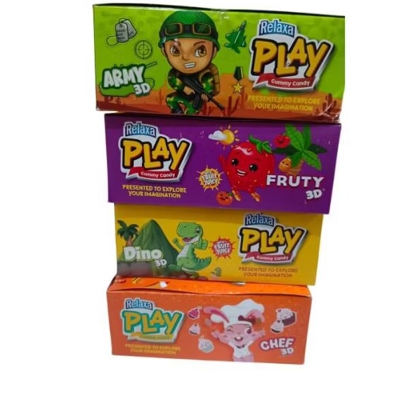 

Relaxa play gummy candy with fruit juice 3D- chef 3D - dino 3D - army 3D