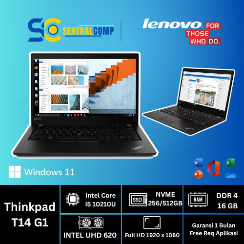 Lenovo ThinkPad T14 T14S T15 G1 G2 i5/i7 Gen 10 Ryzen 5 Pro Ram 16GB/256GB SSD FHD IPS