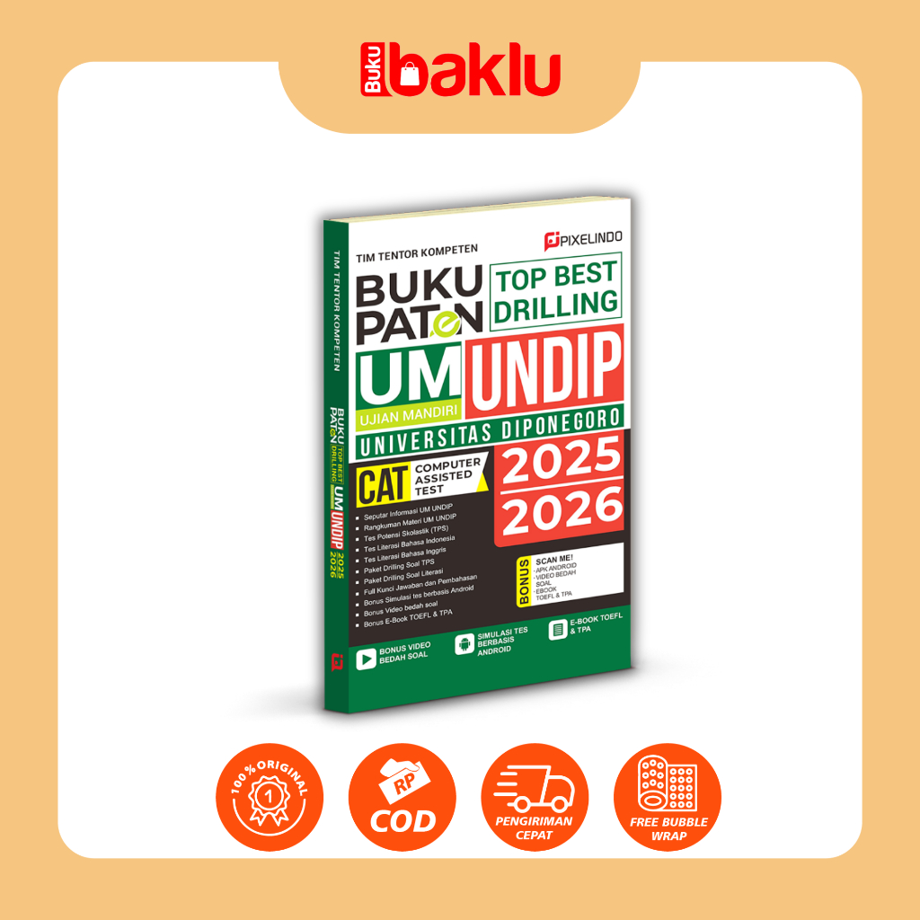 Buku Paten Ujian Mandiri UM UNDIP 2025/2026 (Seleksi Masuk Universitas Diponegoro) - PIXELINDO