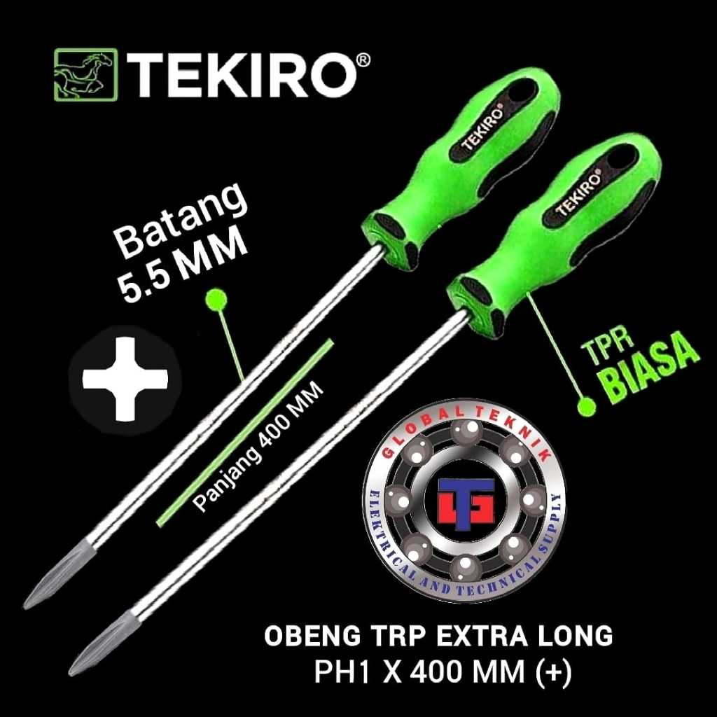 Tekiro Obeng Gagang TPR Extra Long Plus 5.5mm x 16" PH1 x 400 mm ( + )