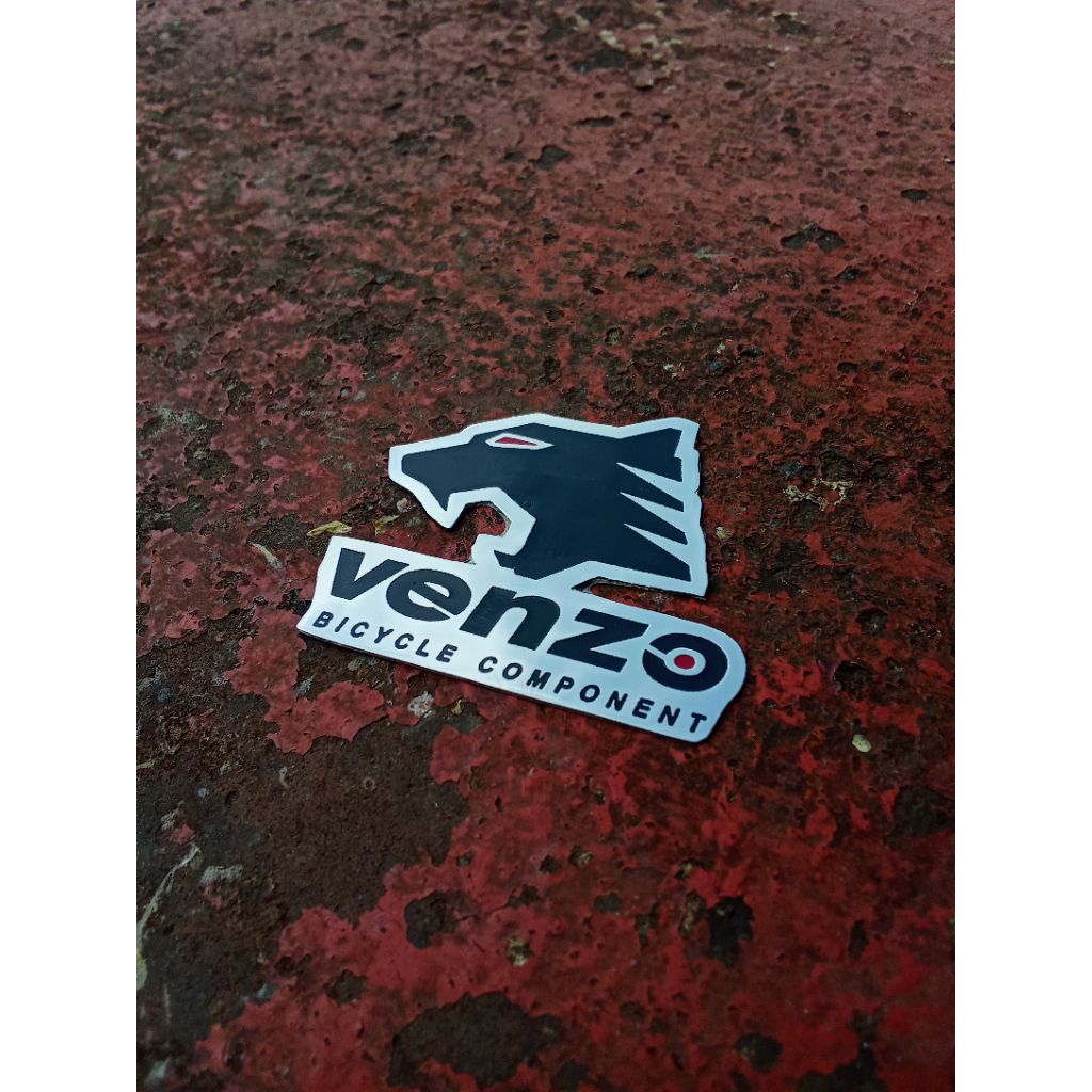 Emblem Sepeda Venzo Headbadge Stainless Steel