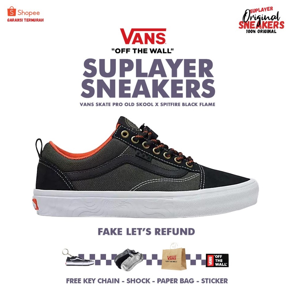 Vans Skate Pro Old Skool x Spitfire Black Flame