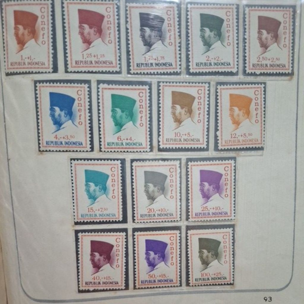 

perangko kuno seri Conefo 1965...isi 15 pc