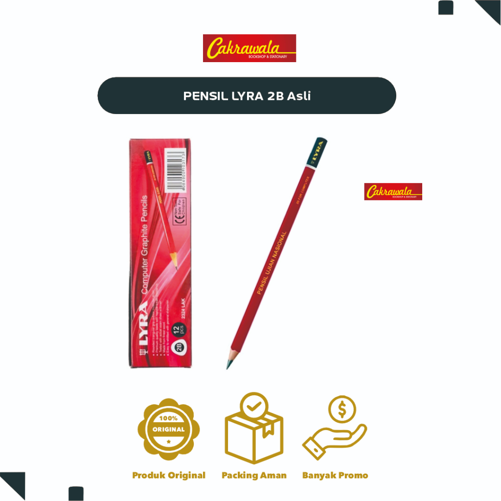 

PENSIL LYRA 2B Asli | Pensil Ujian Komputer CBT | Komputer Graphic Drawing Pencil LYRA Germany