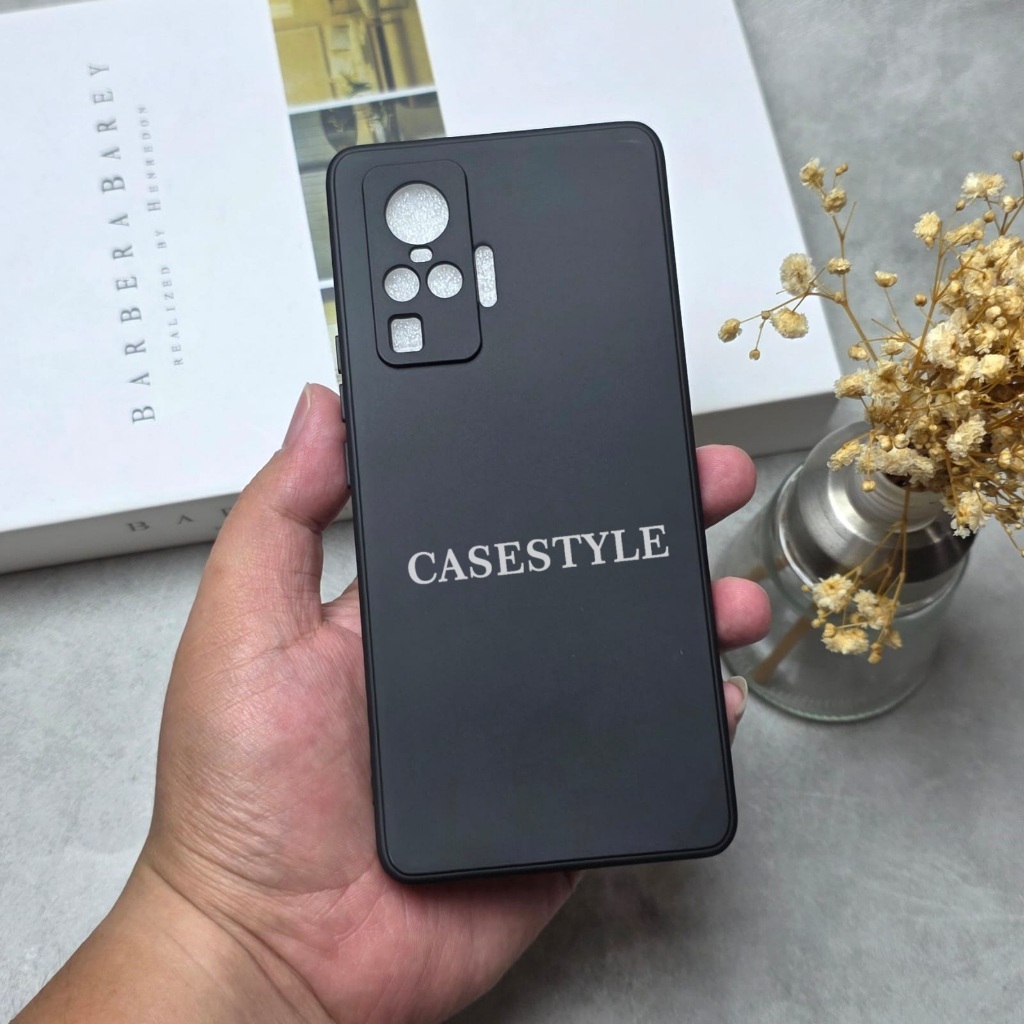Case Vivo X50 Pro Vivo X70 Pro Vivo X80 Vivo X80 Pro Softcase Candy Macaron Square Black Polos Case 