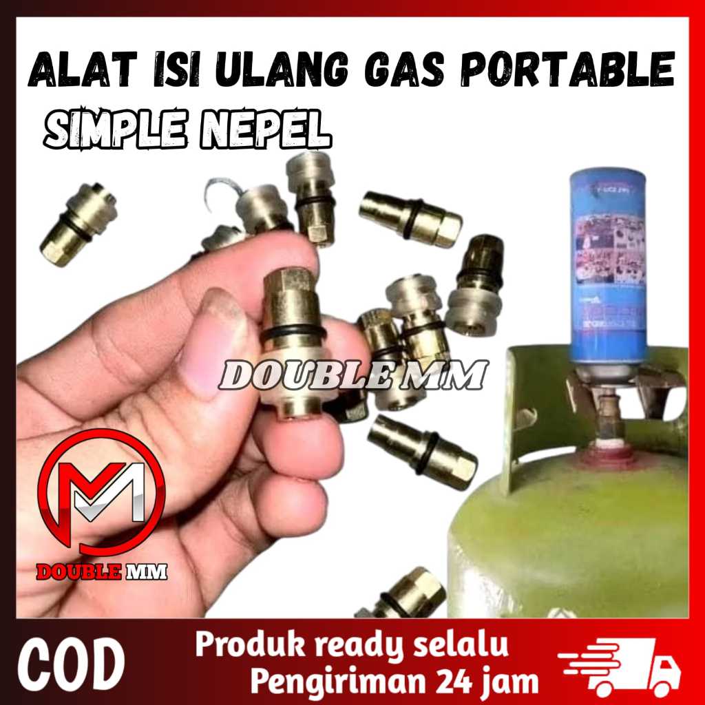Alat Isi Ulang Gas Kaleng Portable Refil Gas Kaleng Portable SImpel Botol Robinson