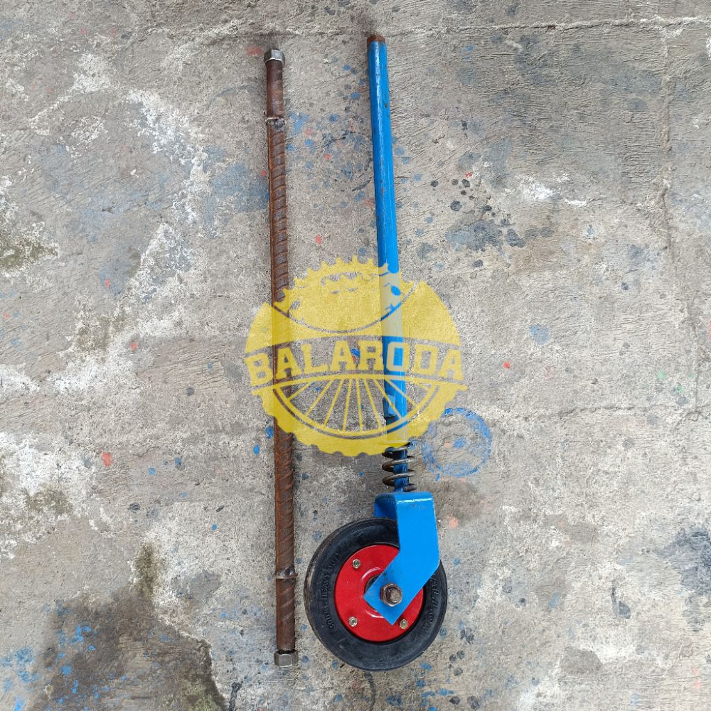 Roda Getrek Roda Belakang Gerobak Jualan Dorong dan As Roda