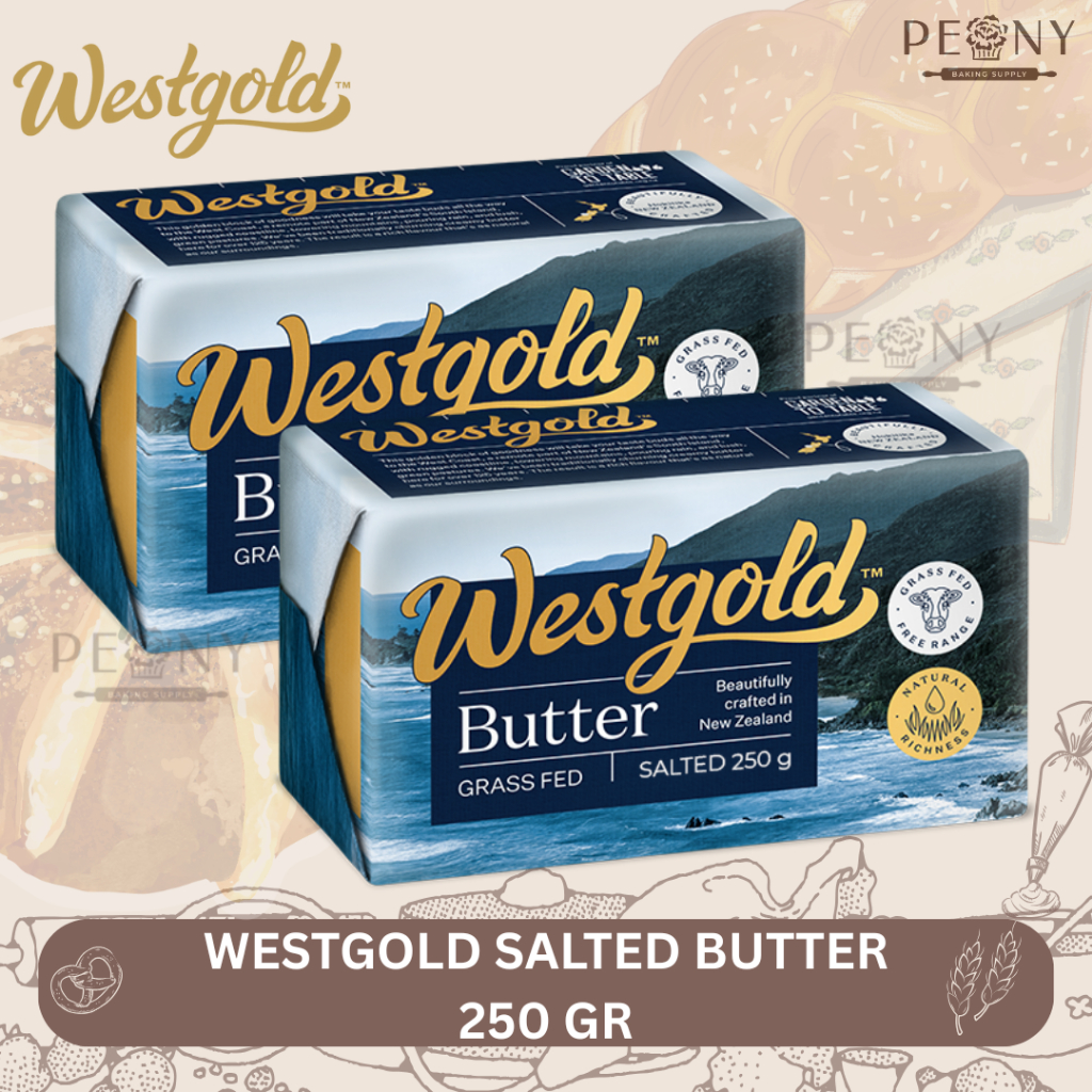 

WESTGOLD SALTED BUTTER 250 GR/SALTED BUTTER KEMASAN 250 GR