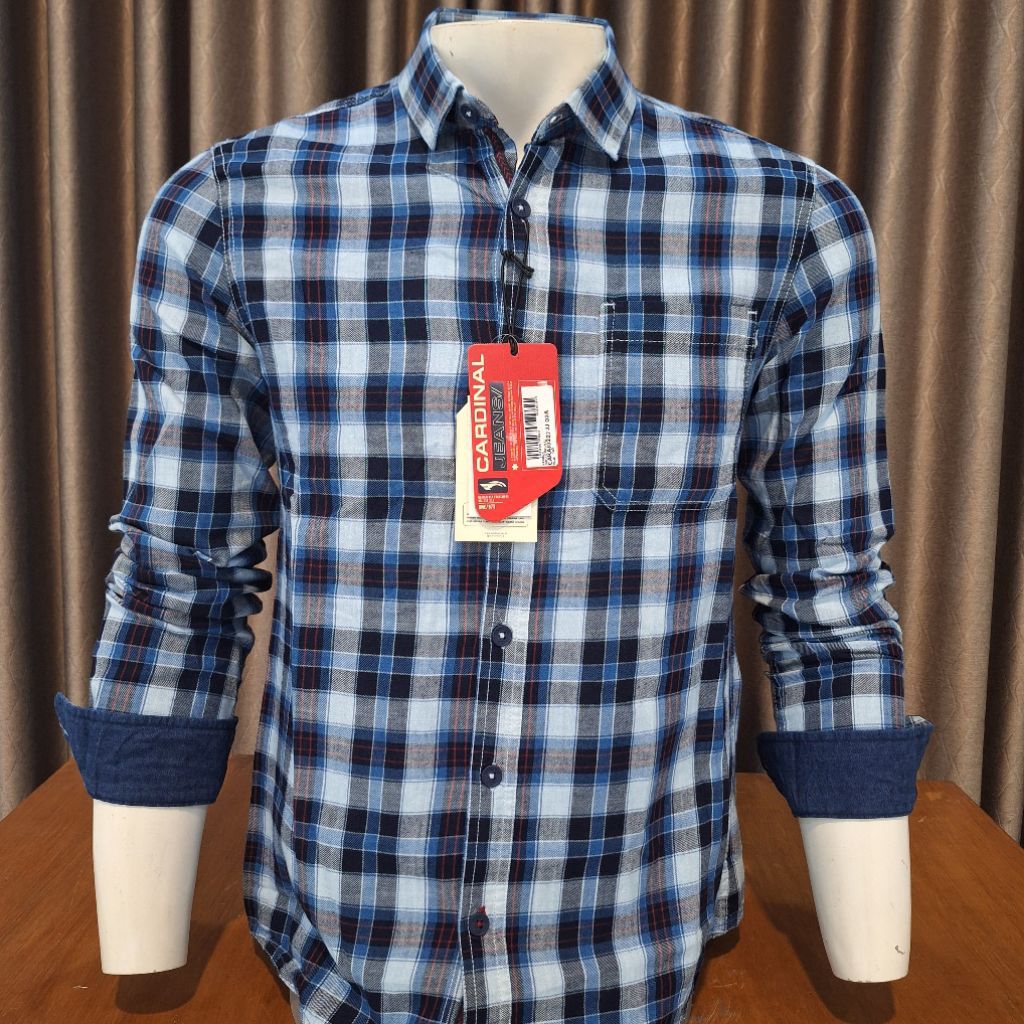 Kemeja Pria Cardinal Jeans Slimfit