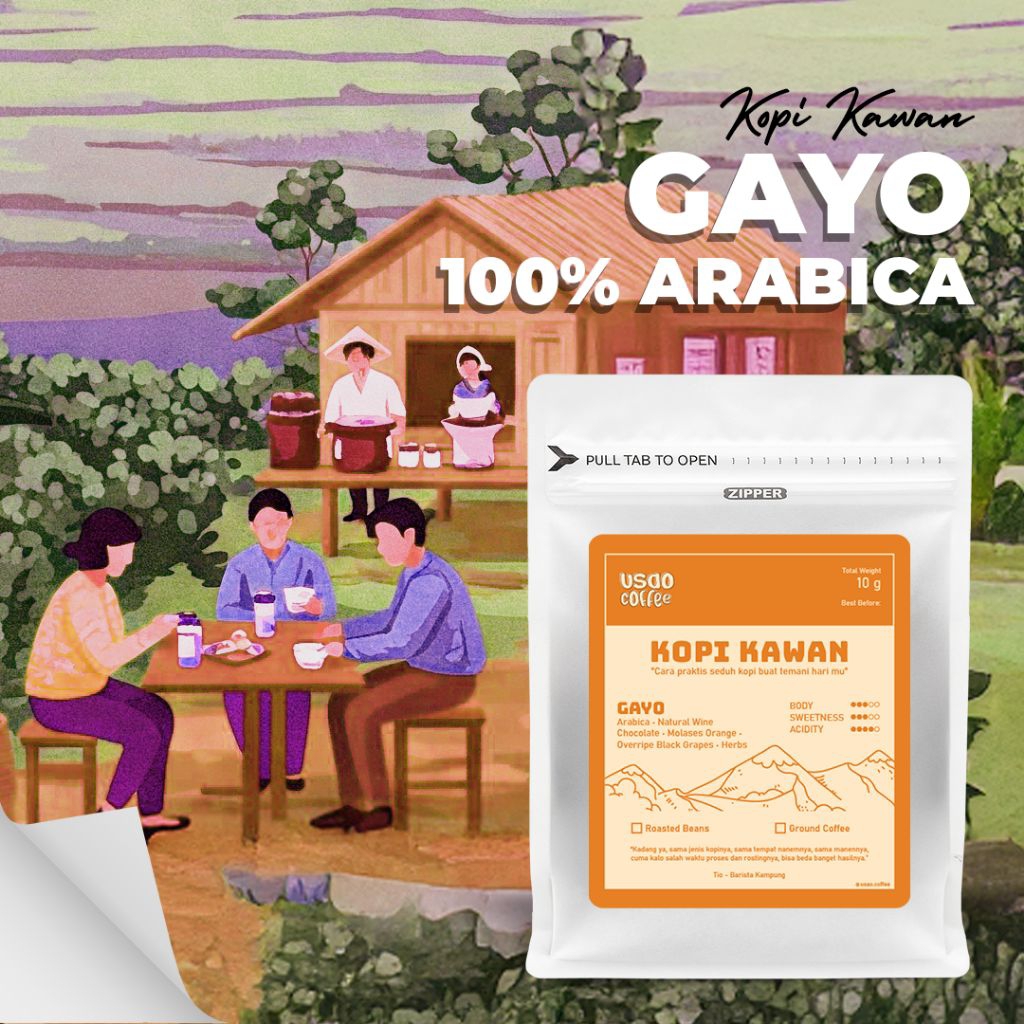 

Kopi Kawan Gayo Arabica Dripbag Single Origin Grade A