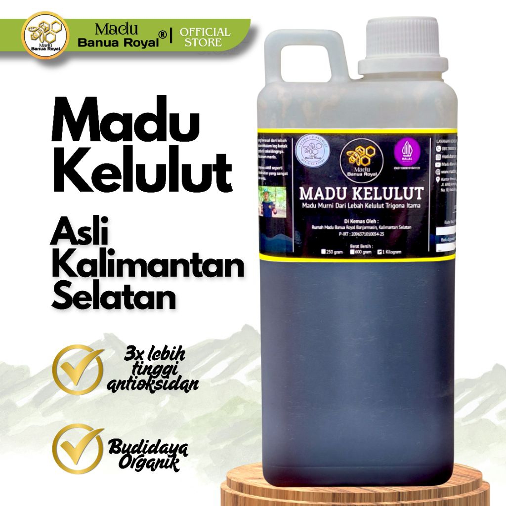 

Madu Banua Royal - 100 % Madu Kelulut Asli Kalimantan Selatan 1 Kg - Rasa Asem Manis - Madu Trigona / Klanceng / Tuwel.