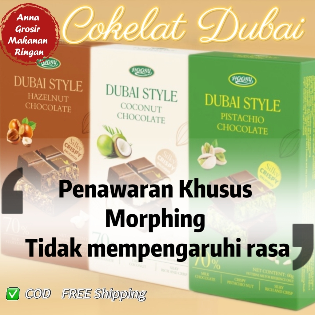 

【Penawaran Khusus 】【Dubai Chocolate】 Berubah bentuk dalam perjalanan Tidak mempengaruhi rasa atau tekstur Tiga rasa Hazelnut Chocolate Coconut Chocolate Pistachio Chocolate Roti lapis bertekstur renyah Setiap kotak memiliki berat 60g