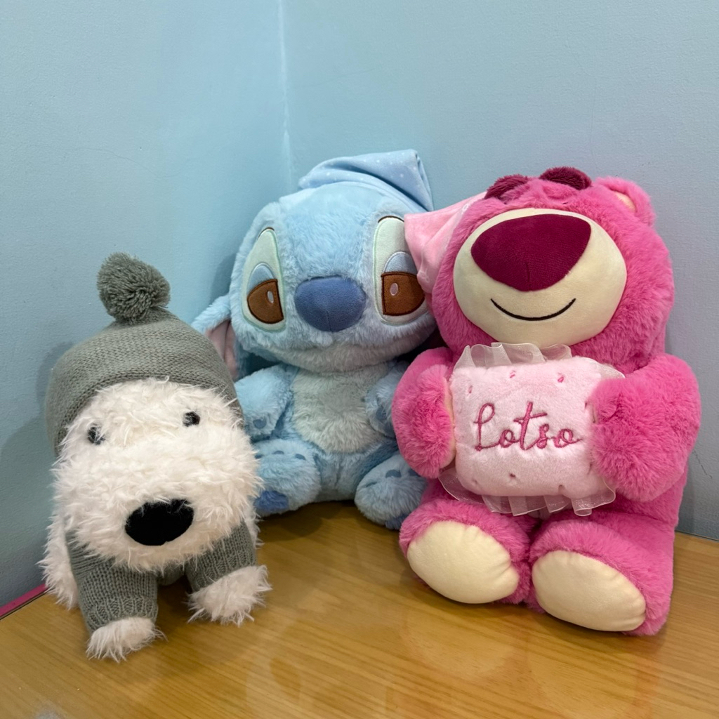 [PRELOVED] Boneka MINISO : Lotso, Stitch, Anjing / Doggy (tanpa merk)