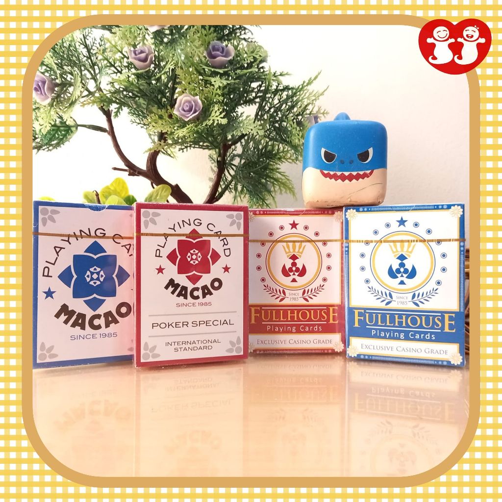 Kartu Remi Macao - Coated /Kartu Remi Full House - Licin, Glossy, Slick - Standar Internasional/UNO